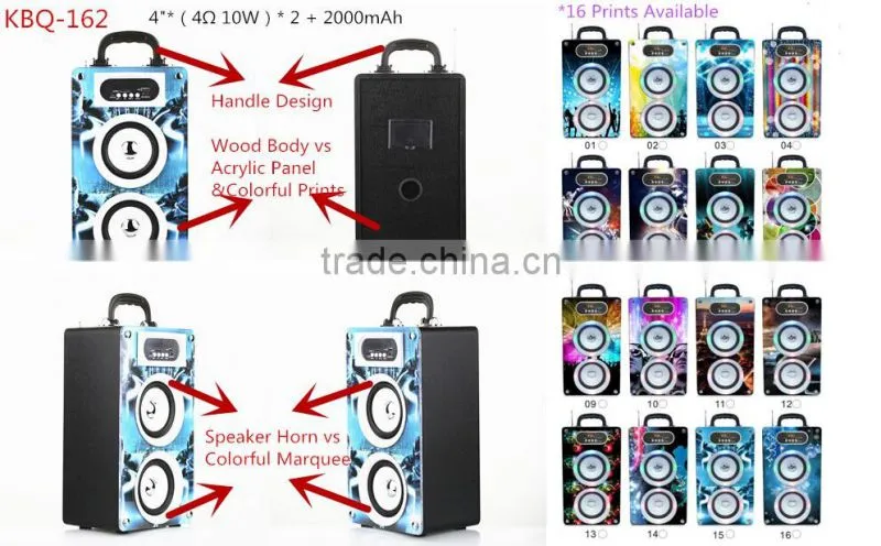 BBQ KBQ-162 2000mAh 2016 Hot Selling 20W Mini Subwoofer Speaker