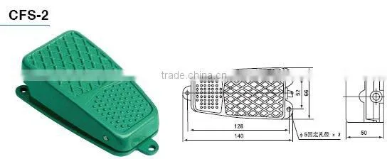 New plastic aluminum foot switch