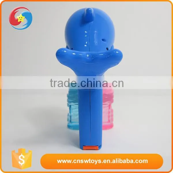 Wholesale led light up dolphin animal plastic soap bubble toys for kids