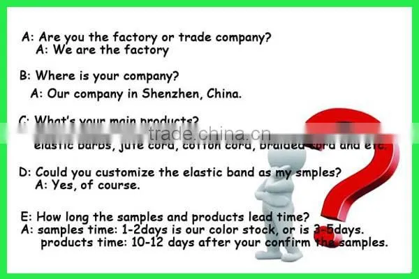 Flat Polyester Export Bungee Cord for Garment
