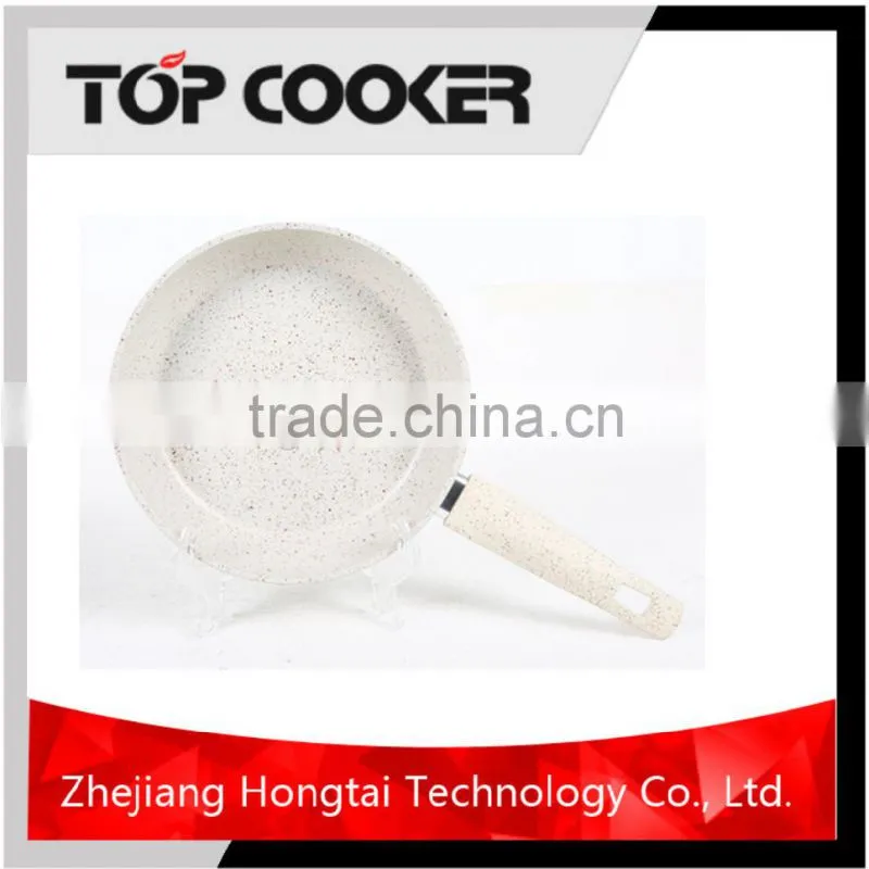 Aluminium forged marble coated cookware pans
