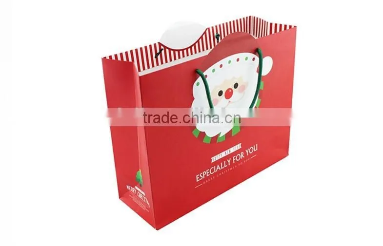 2016 Cheap christmas custom packaging paper bag printing