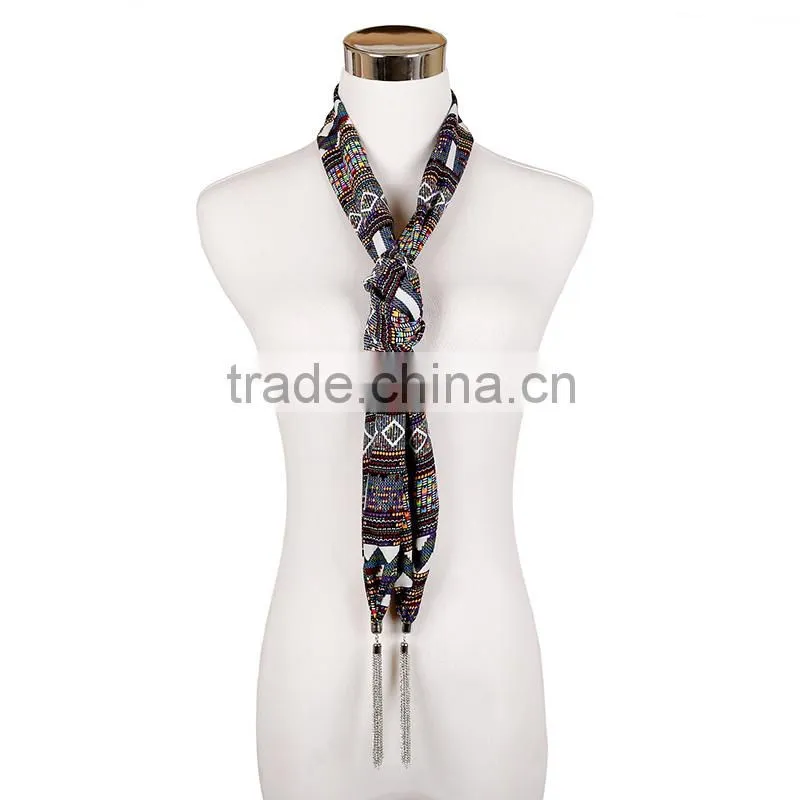 Top sale funny tetris printing scarf, Crumpled scarf