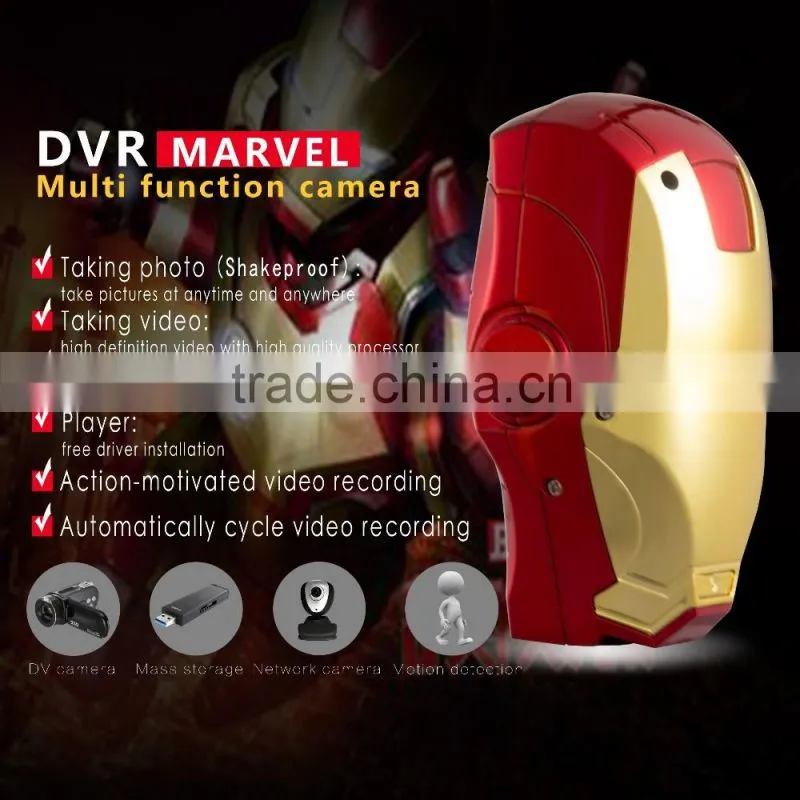 with remote control Marvel video camera FHD 1080P Iron man Mini DV Camera
