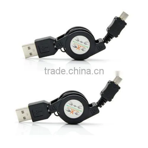 New Retractable Micro USB 2.0 Data Syn Transfer Charging Charger Cables