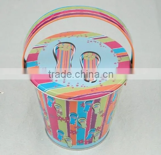 Tin ice Bucket with Handle, Diameter (Top) 108 x 98mm