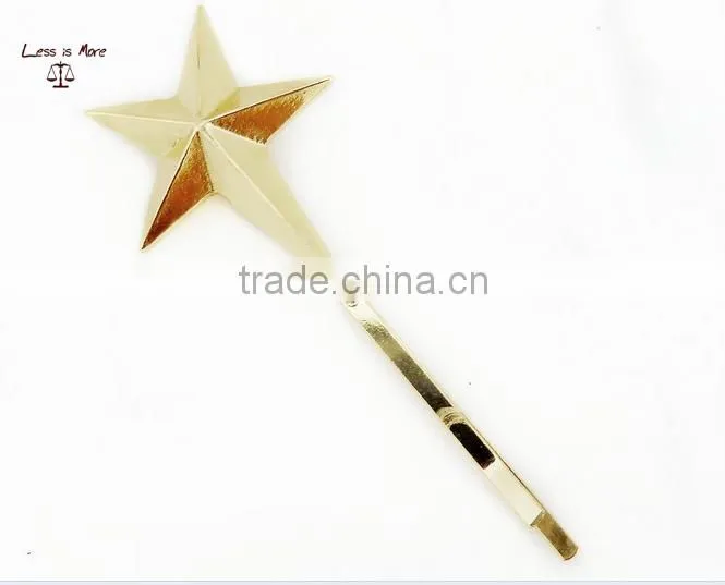 Gold star fancy hair pin