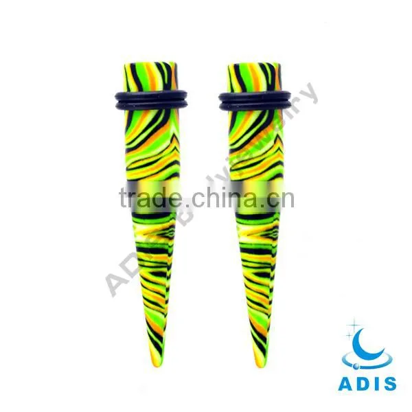 UV acrylic ear taper plugs jewelry with pretty color