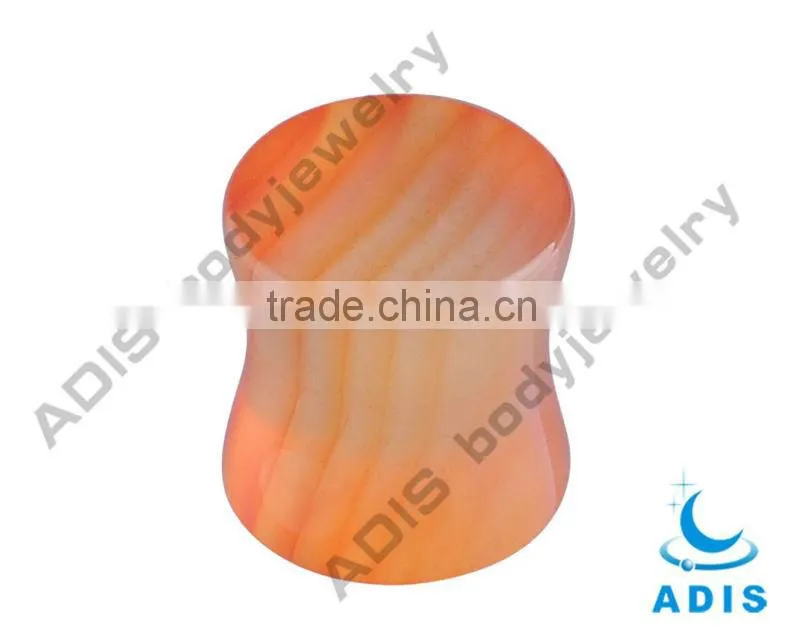 Fashion Piercing Jewelry Wholesale Natural stone flesh tunnel plug