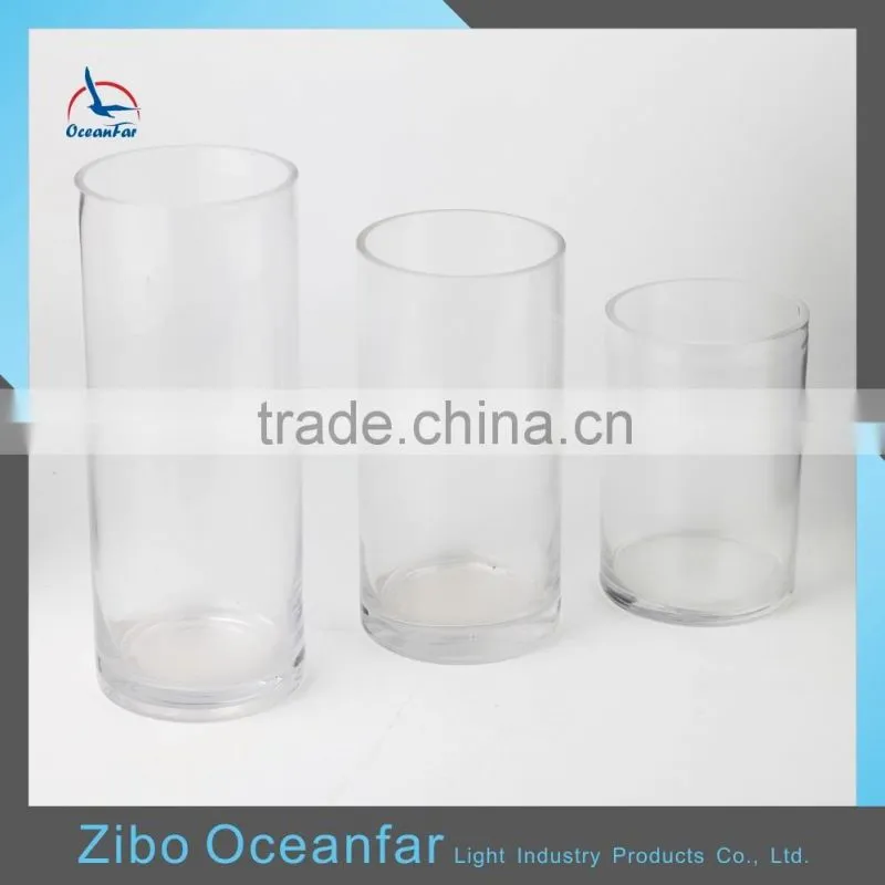 Factory Price Decoration Tall Clear Glass Vases Hot Sale Glass Cylinder Vase