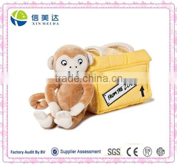 Fashion 2014 plush animal monkey handbag