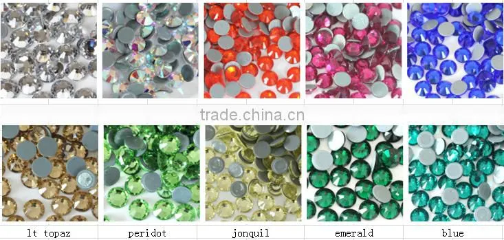 well coatting high quality strong glue 5mm montana AB garment designing hotfix rhinestone
