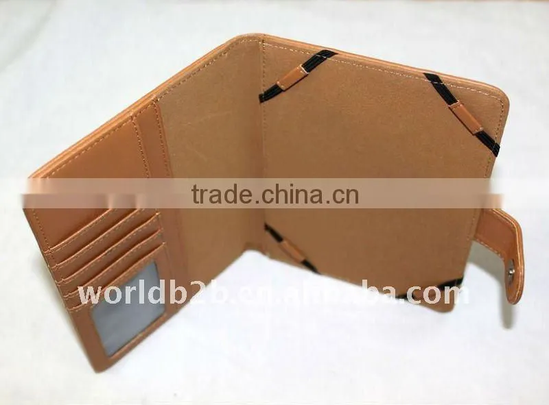 Booklet design Leather Cover Case for the Kindle Touch,with Card Slot