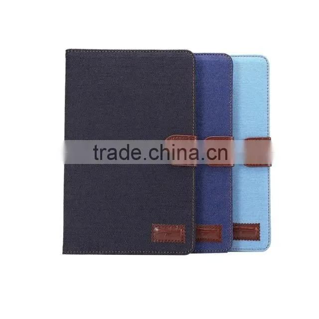 for Samsung Tab E 8.0, Classic design Jeans leather standcase, flip wallet leather case, PU leather tablet case