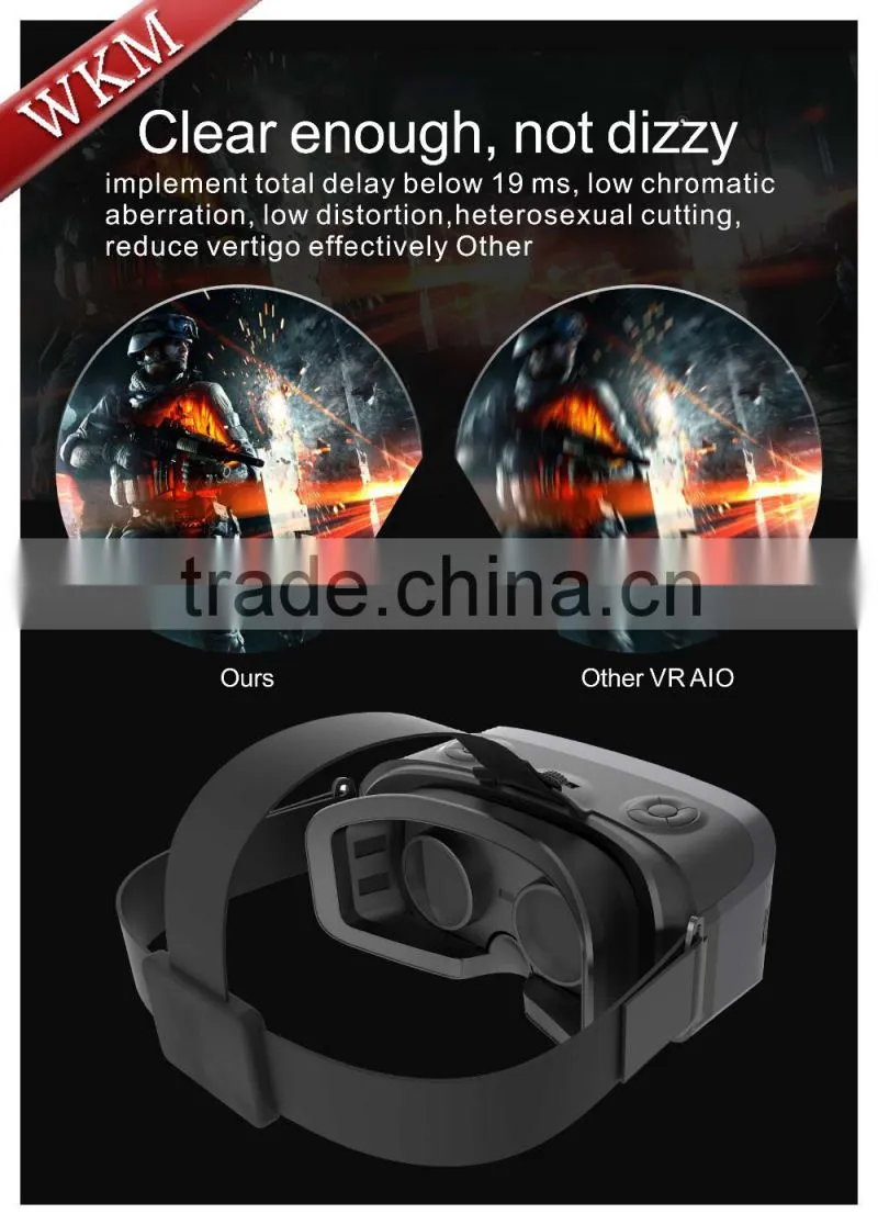 Virtual Reality with Wifi Bluetooth and 360 Degrees Full 3D View All in one VR Glasses