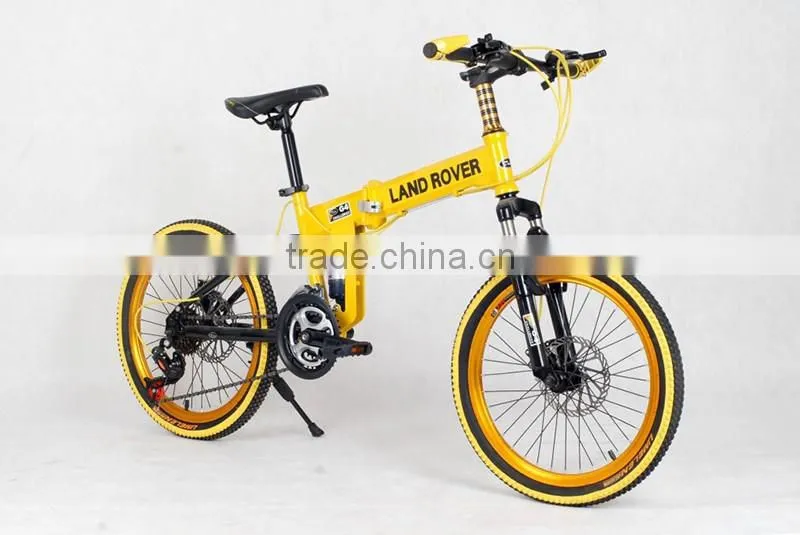 20-inch folding mountain bike 21 speed high-carbon steel full suspension folding bike