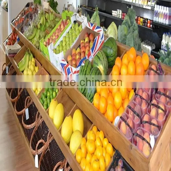 supermarket fruits and vegetables display rack and shelf