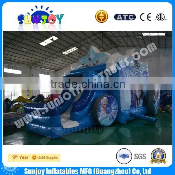 2016 Sunjoy supply enjoy natural happy hot sale inflatable castle bouncer frozen