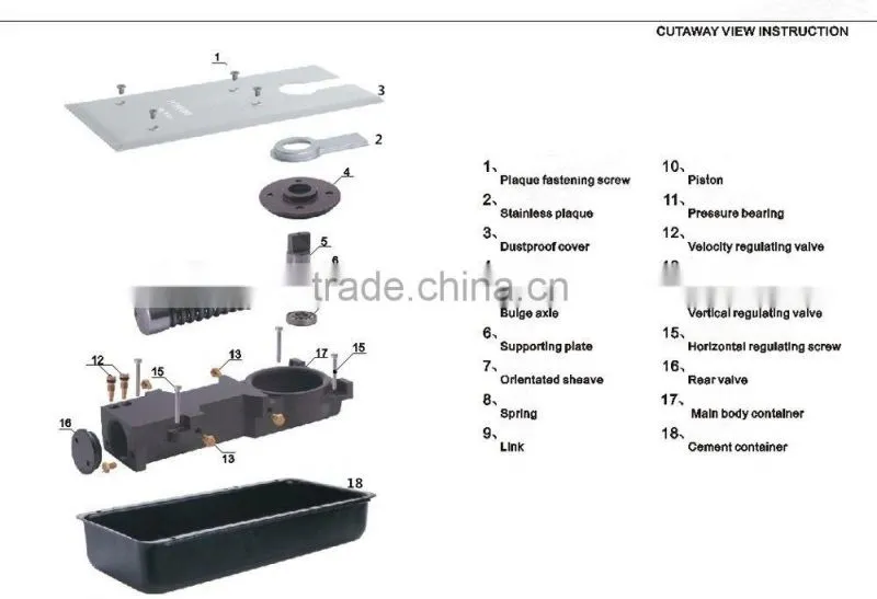 floor hinge floor spring for 110kgs