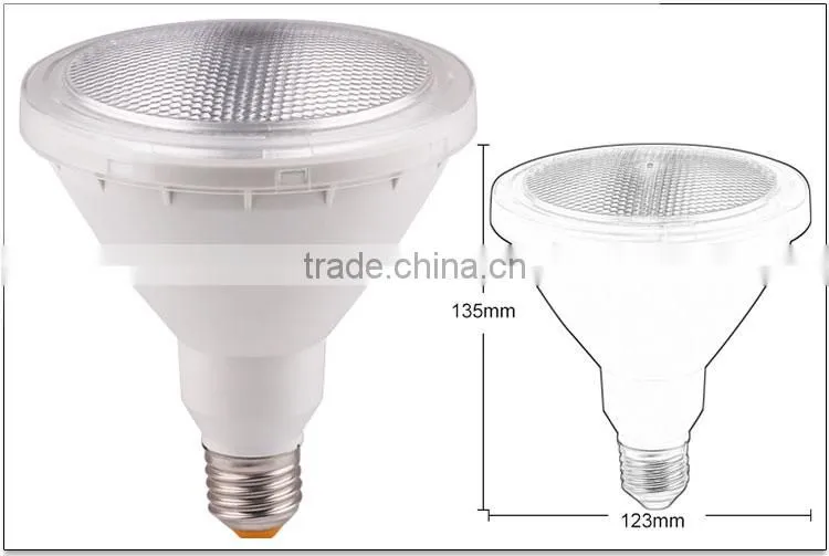 Haining LED PAR light par 38 LED bulb spotlight lampara dimmable SMD E27 16W TUV CE approved Mingshuai factory