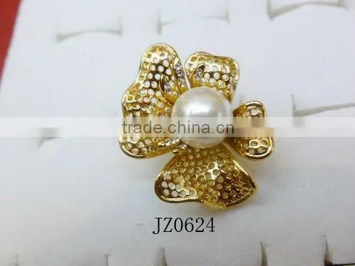 latest 22k gold jewelry pearl ring designs