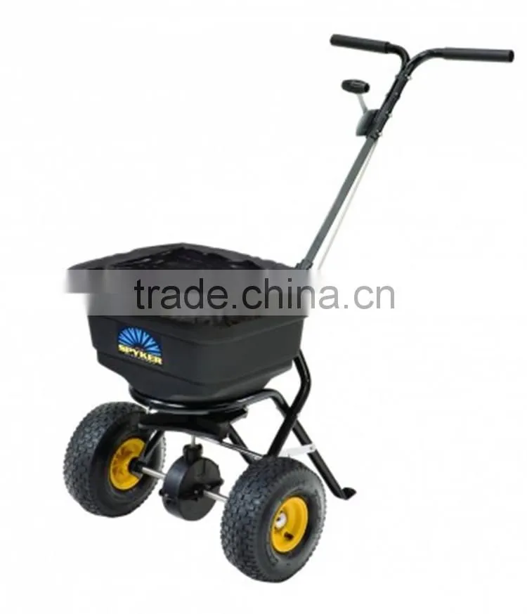 100lb walk behind broadcast seed spreader and fertilizer spreader