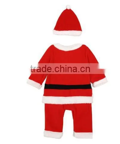 Hot sale high quality christmas baby santa suit