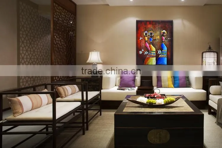 Beautiful Lady Figure Decorative Black African Painting