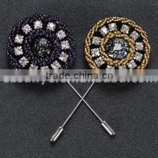 mens accessory hand made flower brooches purple LAP066