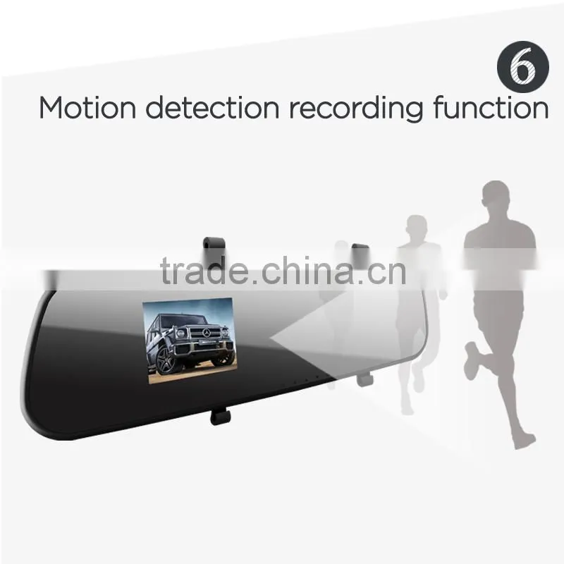 Promotion!!adavanced Night Vision1080p 2.7 inch TFT G-sensor motion detect CE ROHS FCC rearview mirror wifi camera car