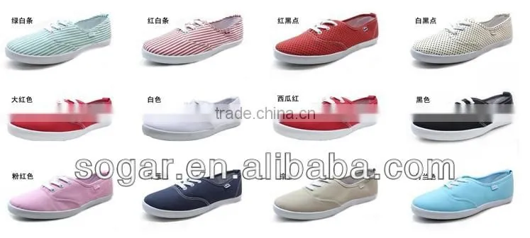 Light Green Ladies Canvas Shoes with Lace Flat Shoe Fashion