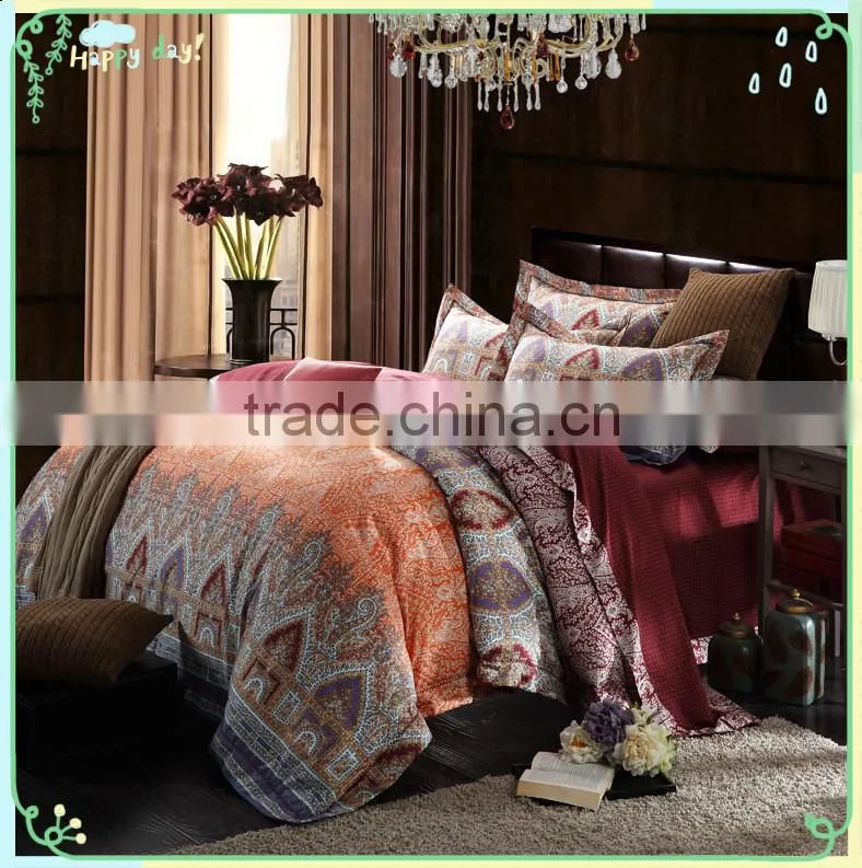 Luxury arabian royal wedding bedding cotton satin jacquard bridal bedding set for teenagers