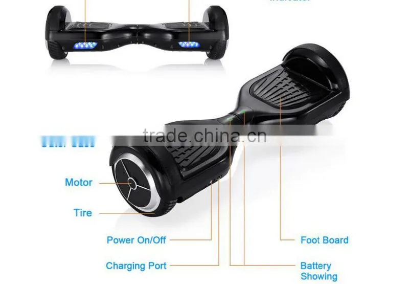 Black Self Balancing Scooter Hoverboard Swegway Style Bluetooth LED Including Samsung Battery