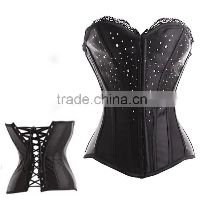 Vintage type factory price leopard patten new fashion sexy mature women corset