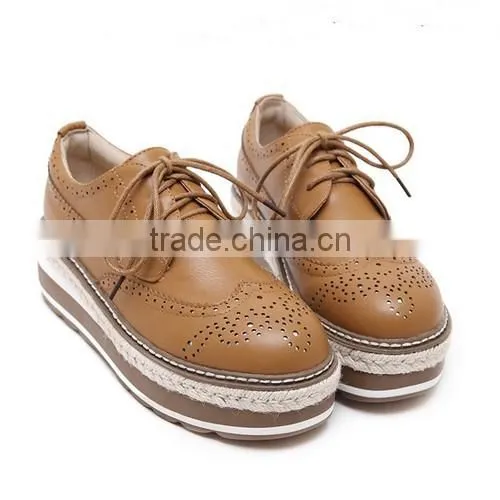 2016 most popular hot selling girl wedges flat shoes PM4135