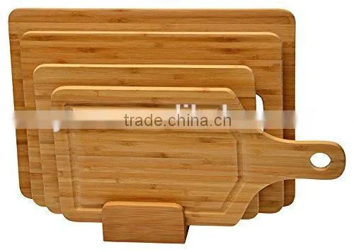 Strong and Durable Bamboo cutting board set with knife dull