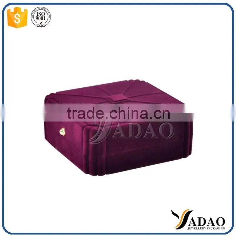 High-grade velvet small flocking jewelry gift packaging box