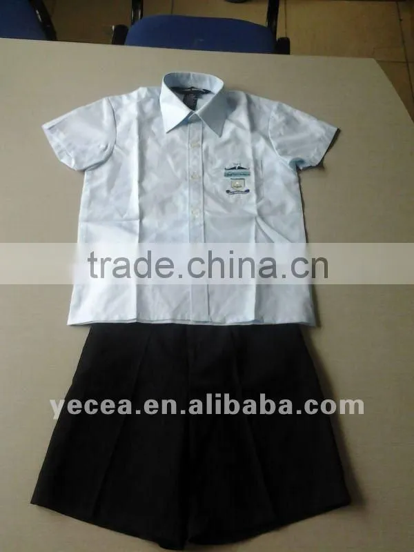 35%Cotton school uniform shirt