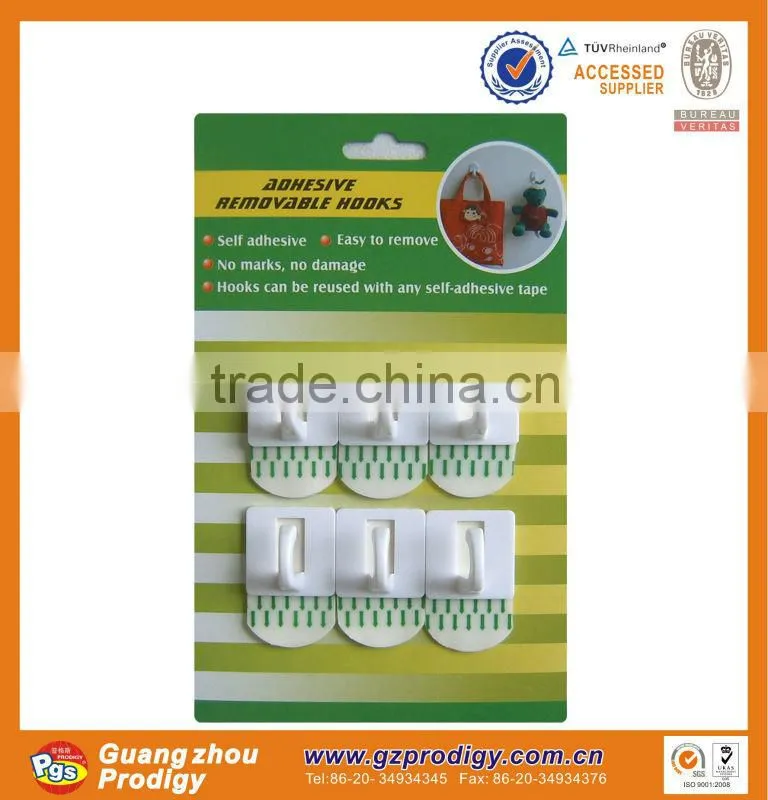 hot selling plastic self adhesive decorative coat hooks