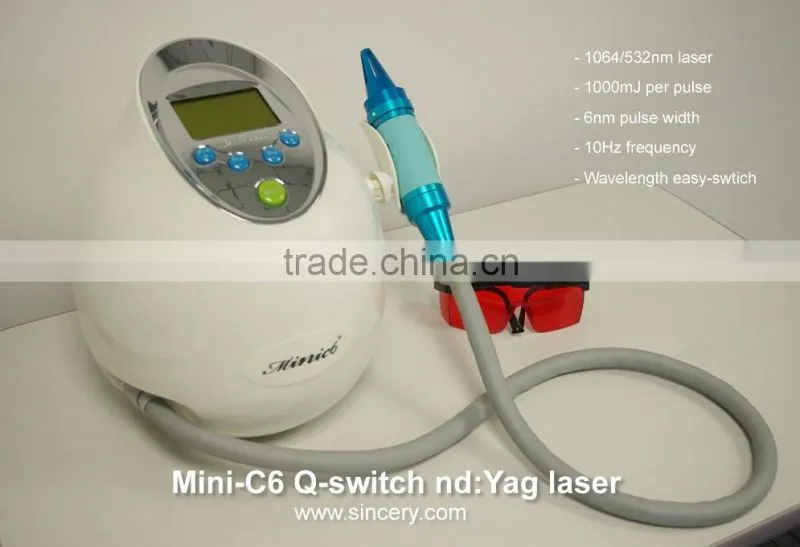 IPL rf nd yag laser hair removal machine / Q switch mini nd yag laser machine