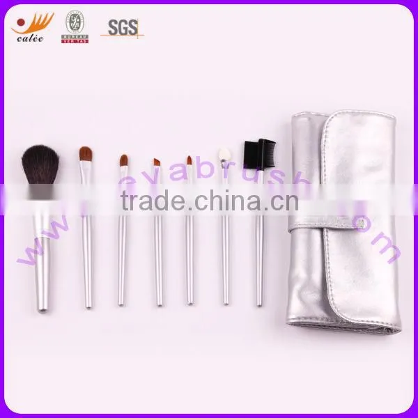 7-pcs Rainbow Series Travel Brush Set--Silvery Set