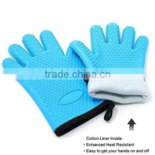 Silicone Kitchen Heat Resistance Baking Cooking Gloves BBQ Oven Gloves