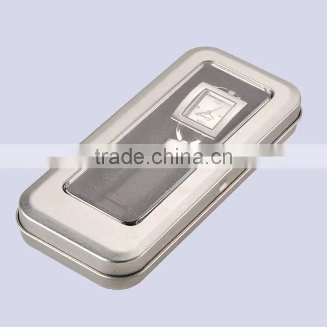 fashion design rectangle watch gift box Best Selling box for watches OEM window lid single watch boxes