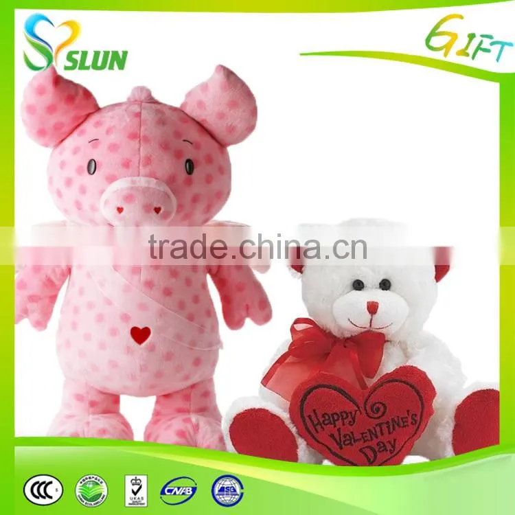 Valentine's Day Teddy Bear Plush Toy With Red Heart