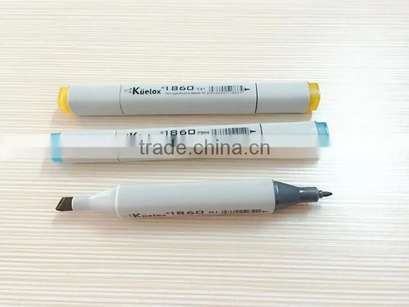 Professional color permanent marker with 123 colours