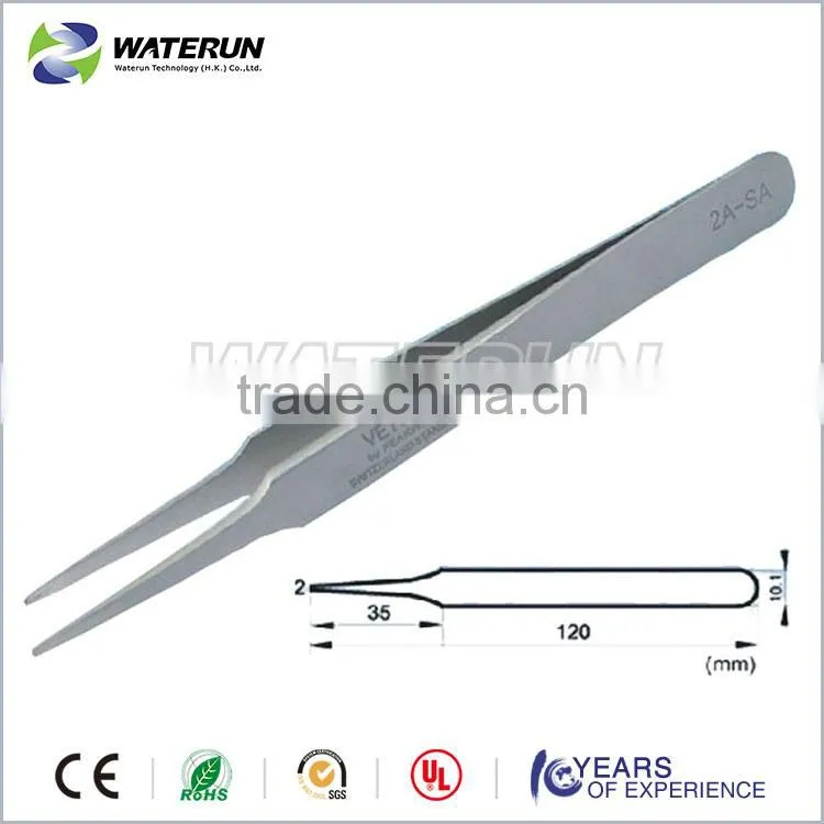 WATERUN Black Conductive Plastic Tweezers, 115mm length Conductive Plastic Tweezers with Reasonable Price