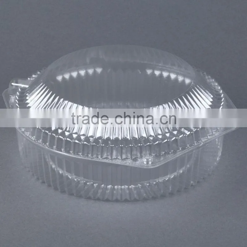 OEM round hinged clamshell cheesecake containers