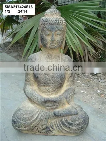 Female buddha statue with resin material