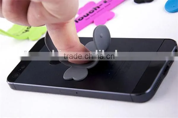 Touch-U One-touch Silicone Phone Holder Stand for Mobile Phone