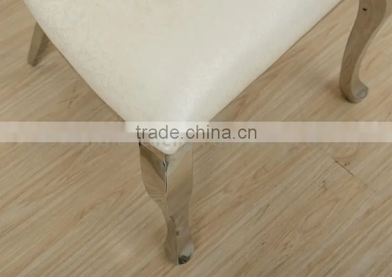 wings shape white wedding chair stainless steel legs